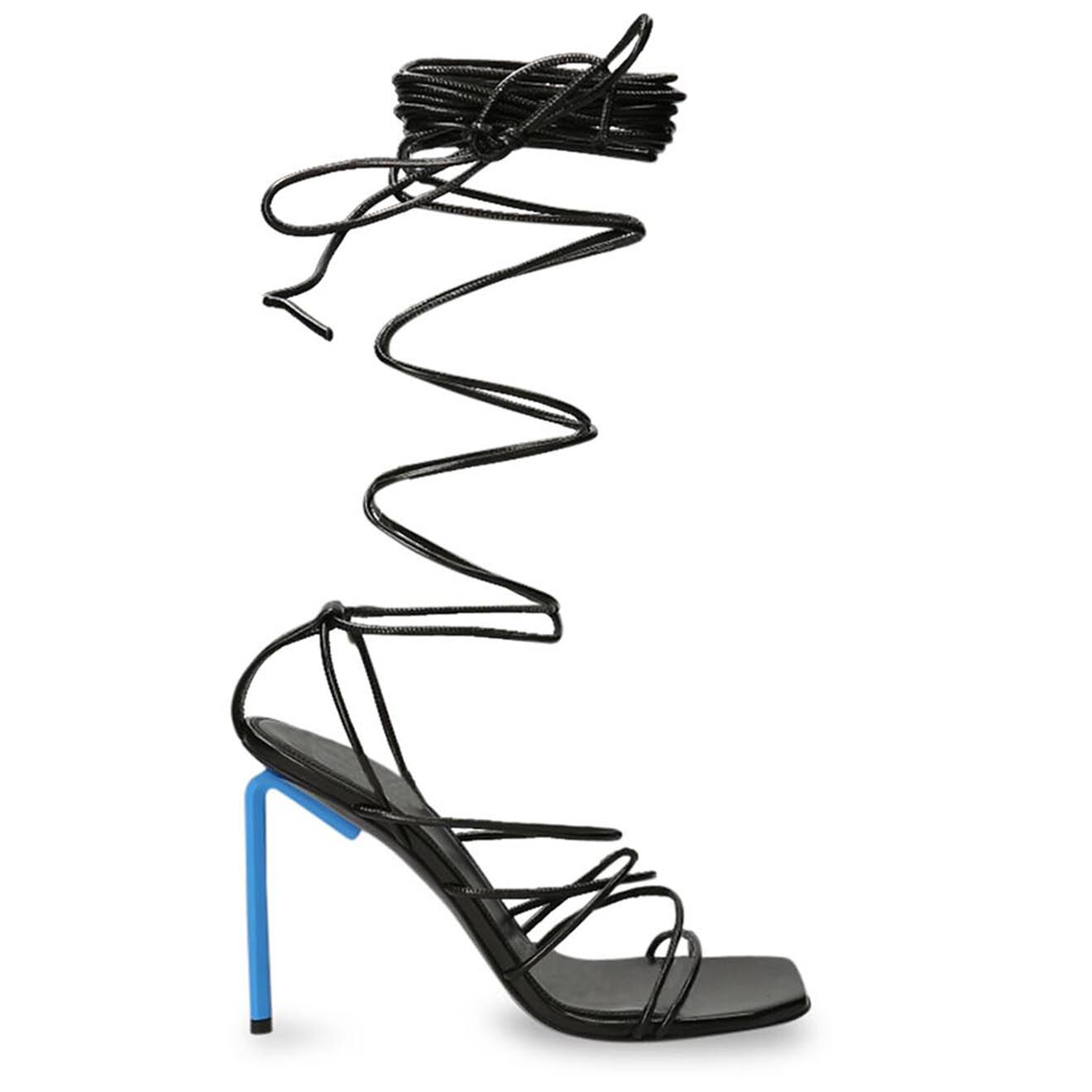 Off White Sandales en Cuir Allen noires - Talon 11 cm