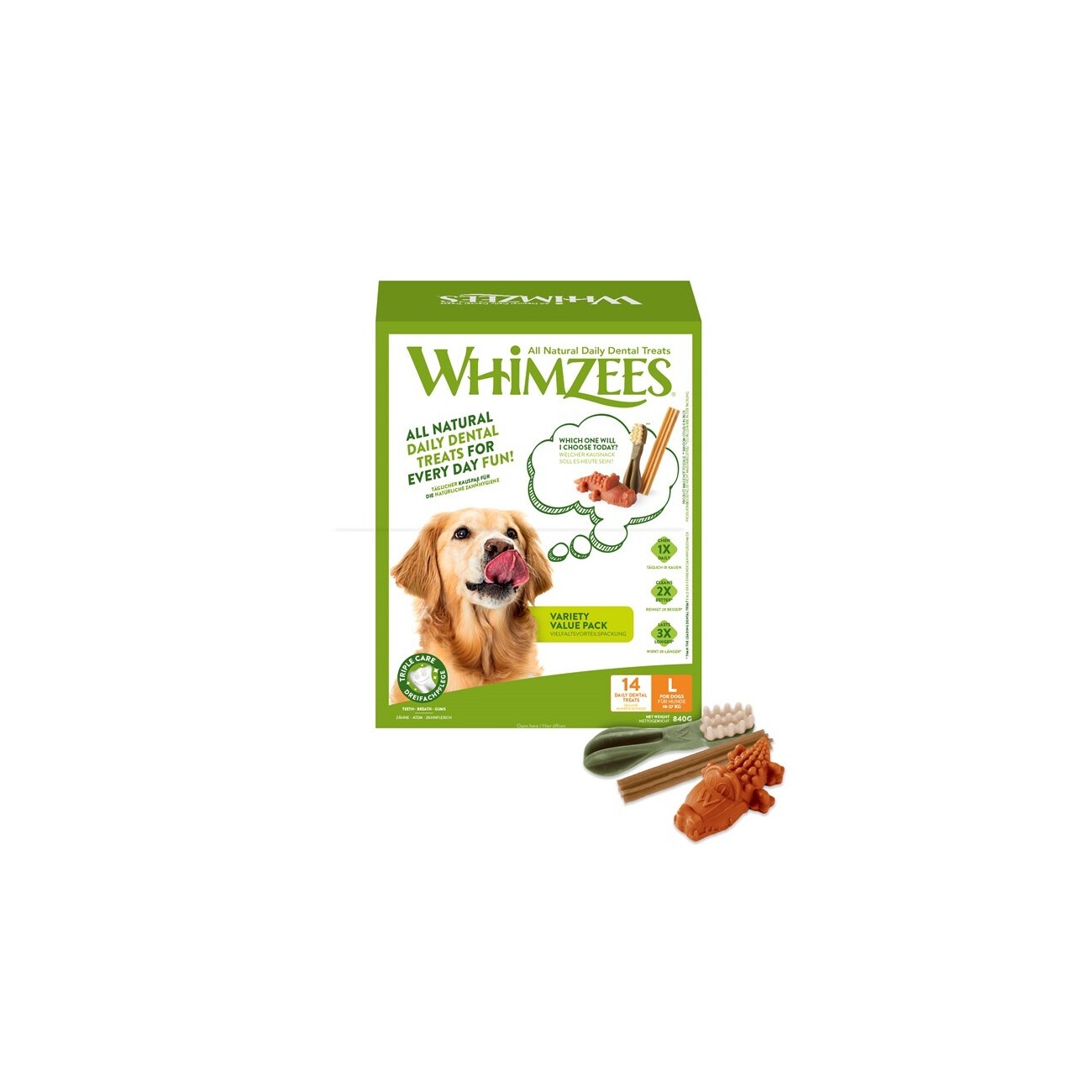 WHIMZEES Zahnpflegesnacks Vorteilsbox L