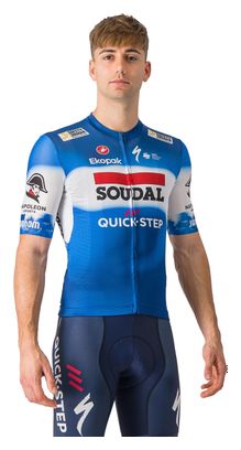 Maillot Manches Courtes Castelli Competizione 3 Soudal Quick-Step 2024 Bleu