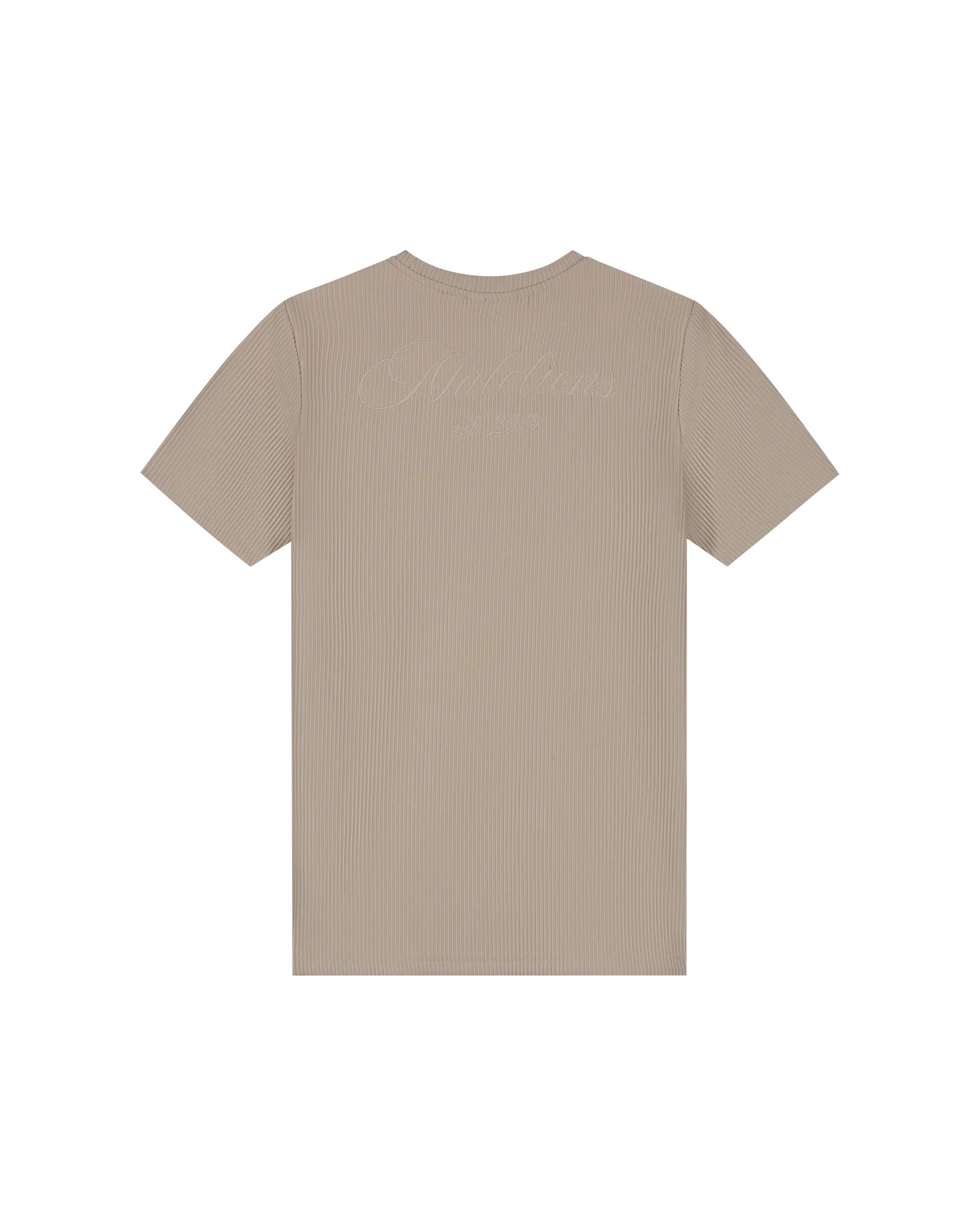 Malelions Junior Ribbed Script Shirt Kids Beige