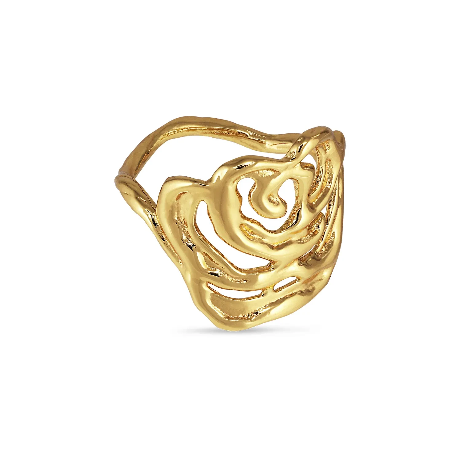 Jane Kønig Big Rose Ring 18 kt. Forgyldt Sølv BRR-HOL23-G