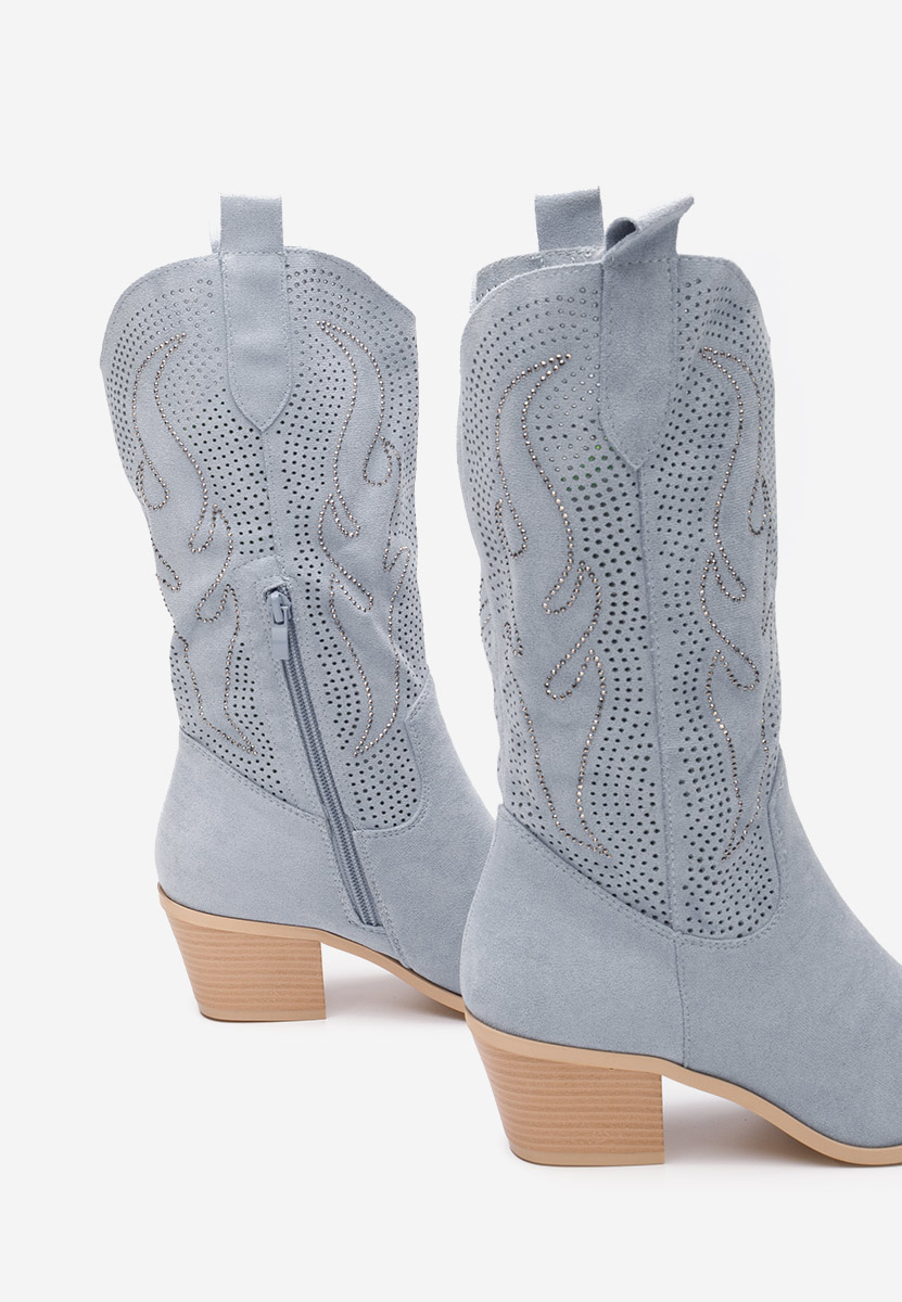 Bottes cowboy femme bleues Nanette
