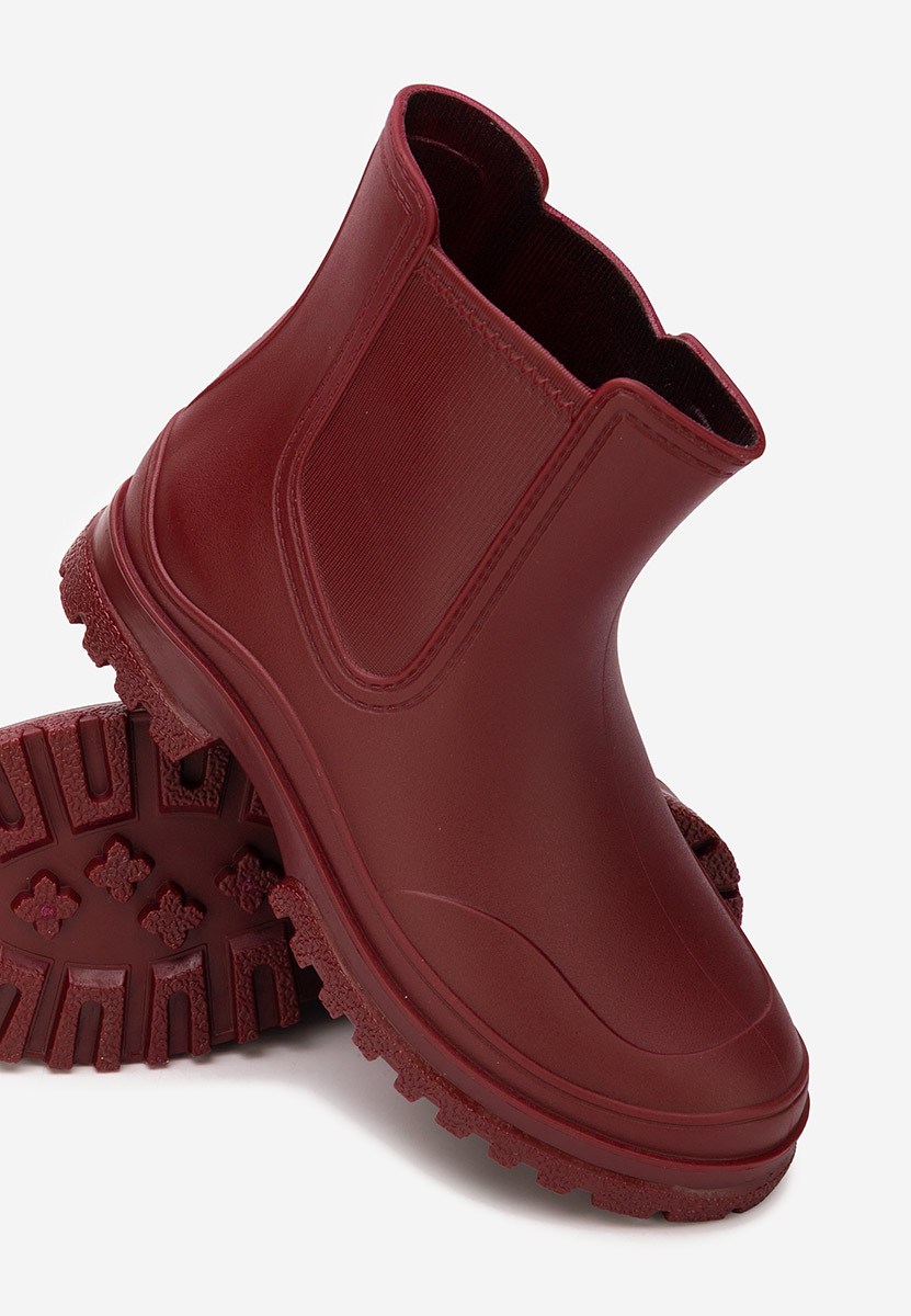 Bottines en caoutchouc bordeaux Zariella