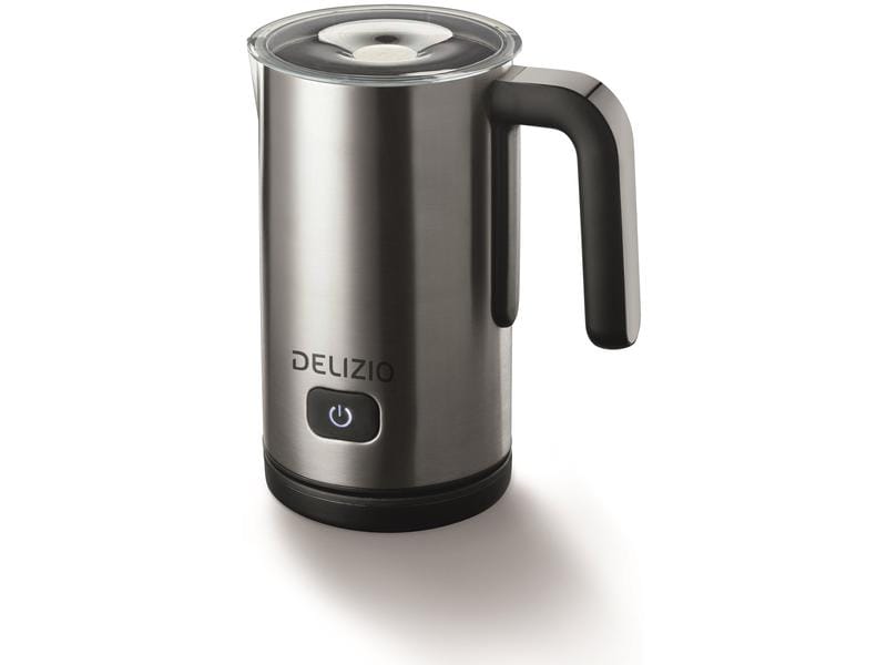 Delizio Milchschäumer Silber Milchaufschäumer mit automatischer Abschaltung