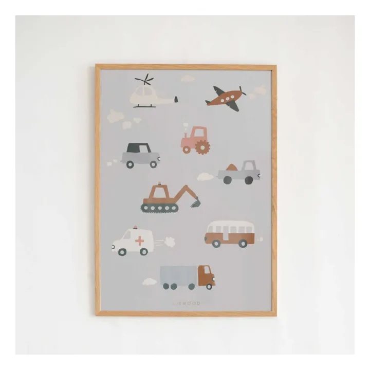 Liewood Affiche Beverly | Vehicles/Dove blue