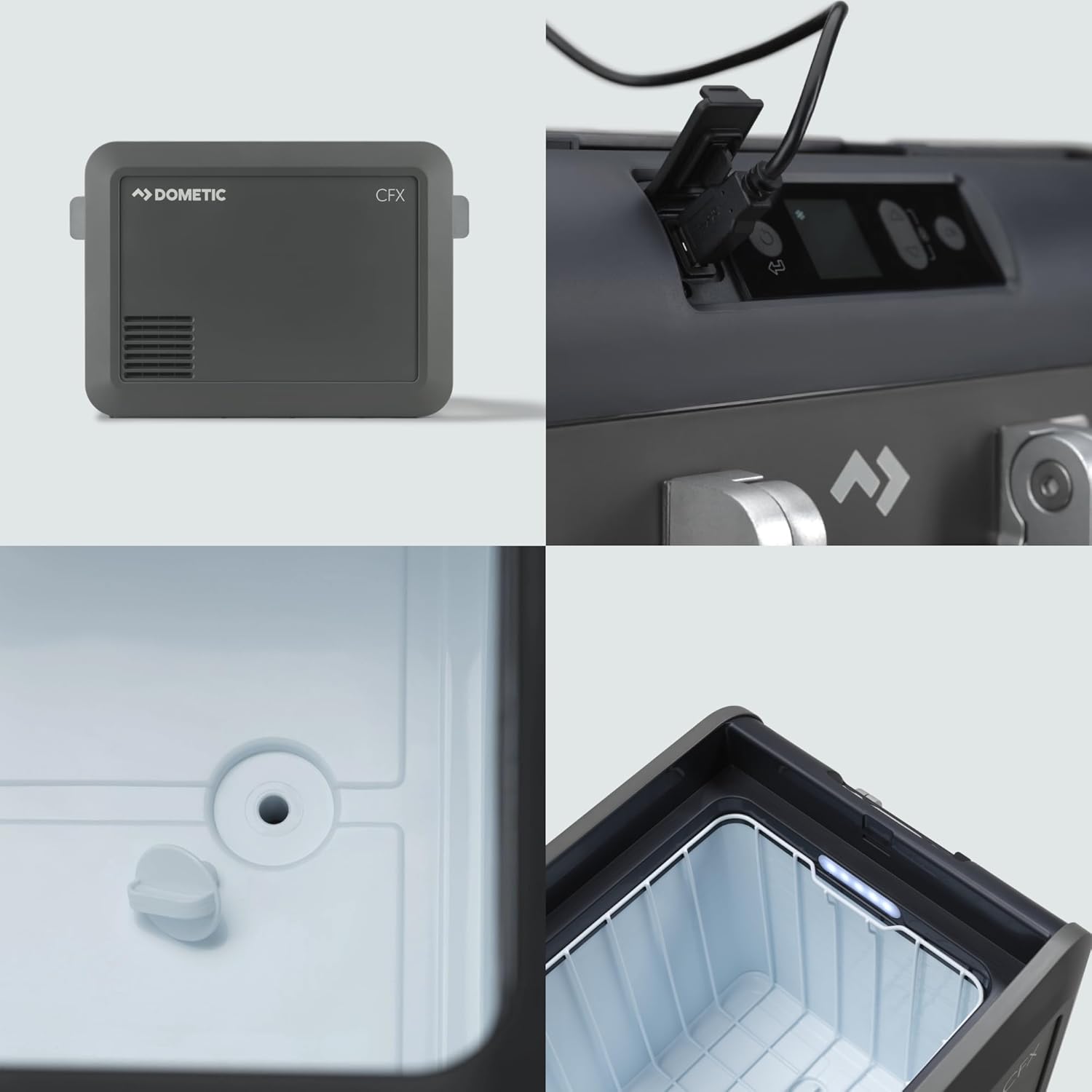 DOMETIC CFX5 45 - Tragbare Kompressor Kühlbox 45L - 12/24V 240V - Elektrische Kühlbox, Gefrierbox Auto - Mini-Kühlschrank für Lkw, Boot, Reisemobil