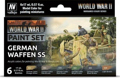 Vallejo - Wwii Paint Set - German Waffen Ss - 6X17 ML - 70207