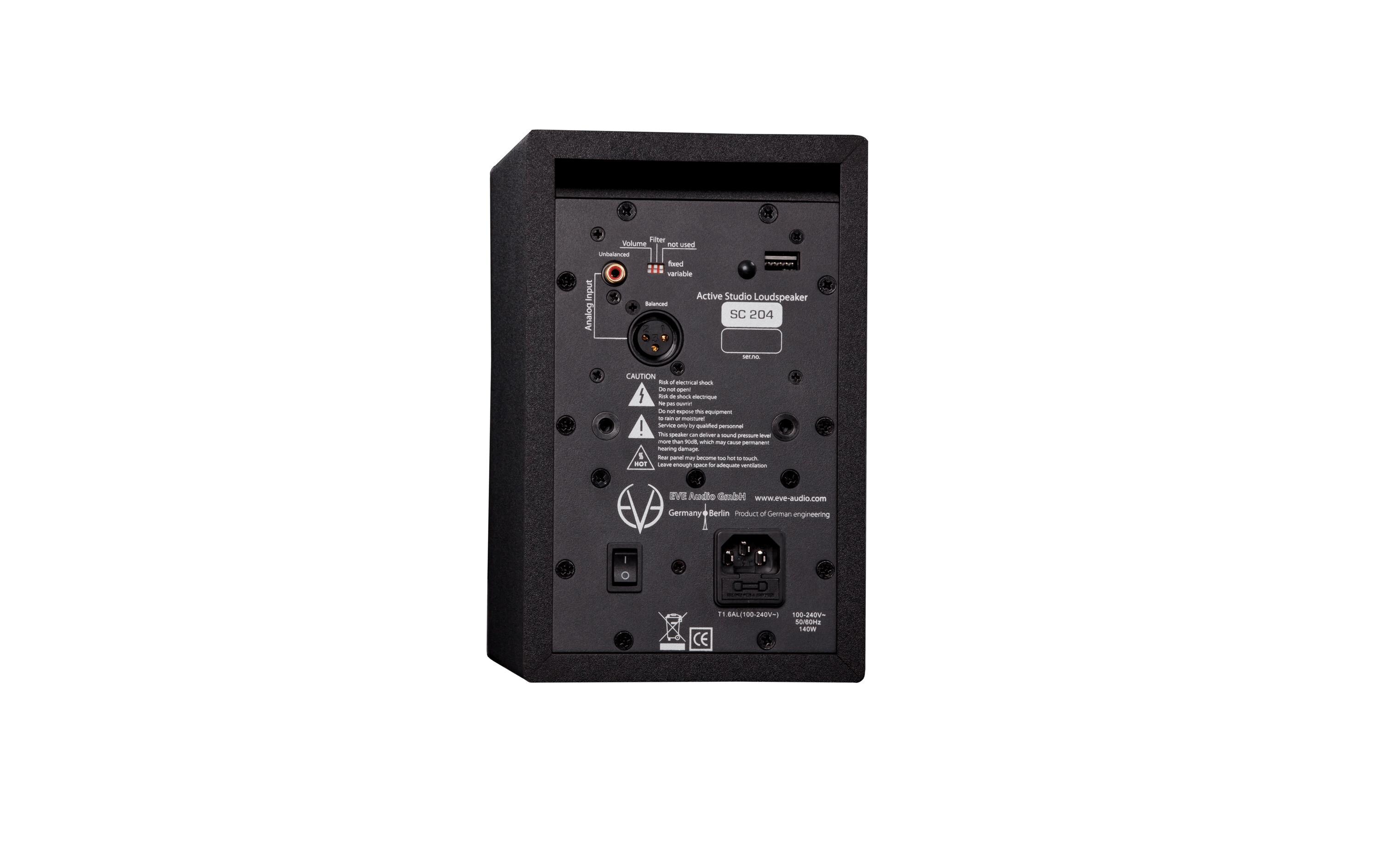 Studiomonitor SC204 Schwarz<br>Kompakter Studiomonitor mit präzisem Sound
