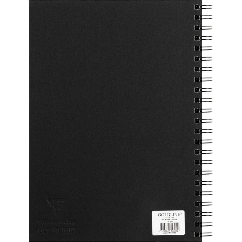 Goldline carnet spiralé 50F A4 140g portrait - Blanc