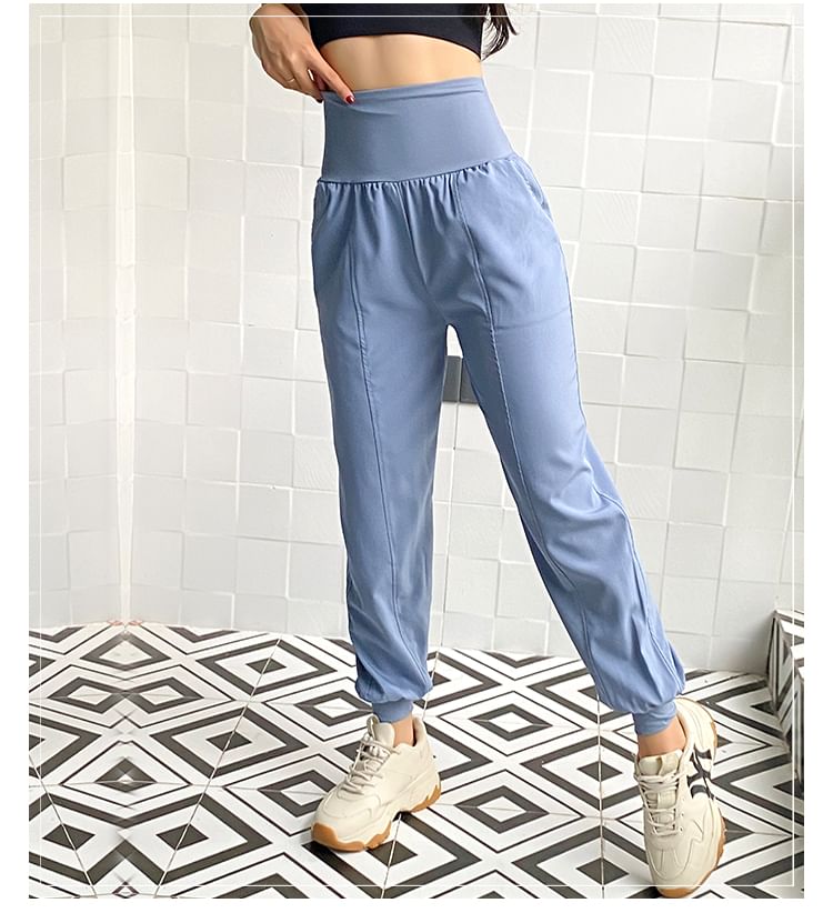 Engiko - High Rise Plain Harem Track Pants