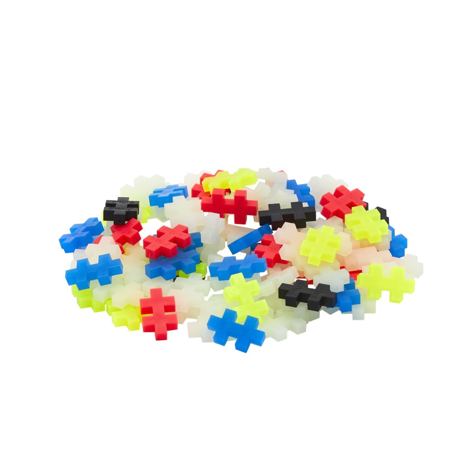 Plus-Plus - Glow mix / 100 pcs Tube