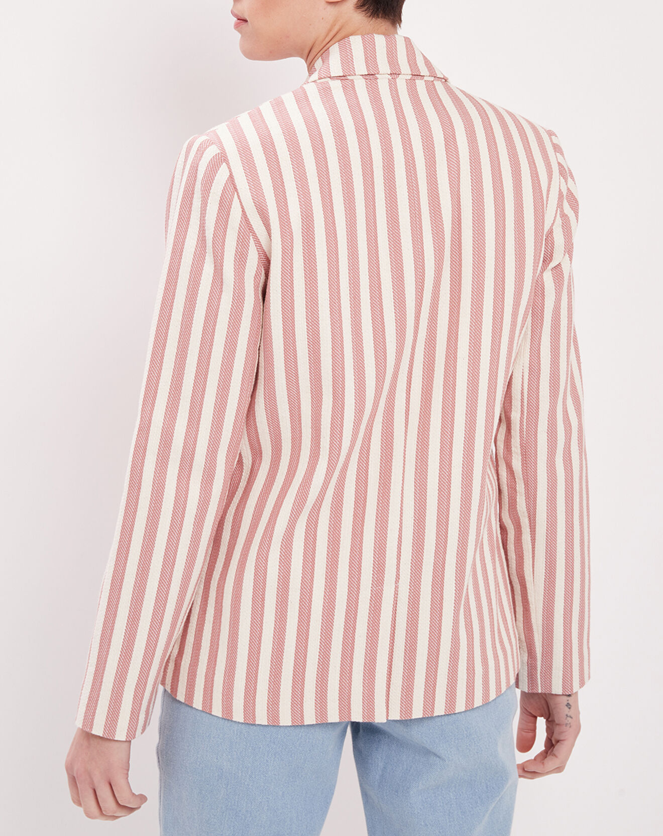Harris Wilson Veste Blazer Cyprille rayée litchi