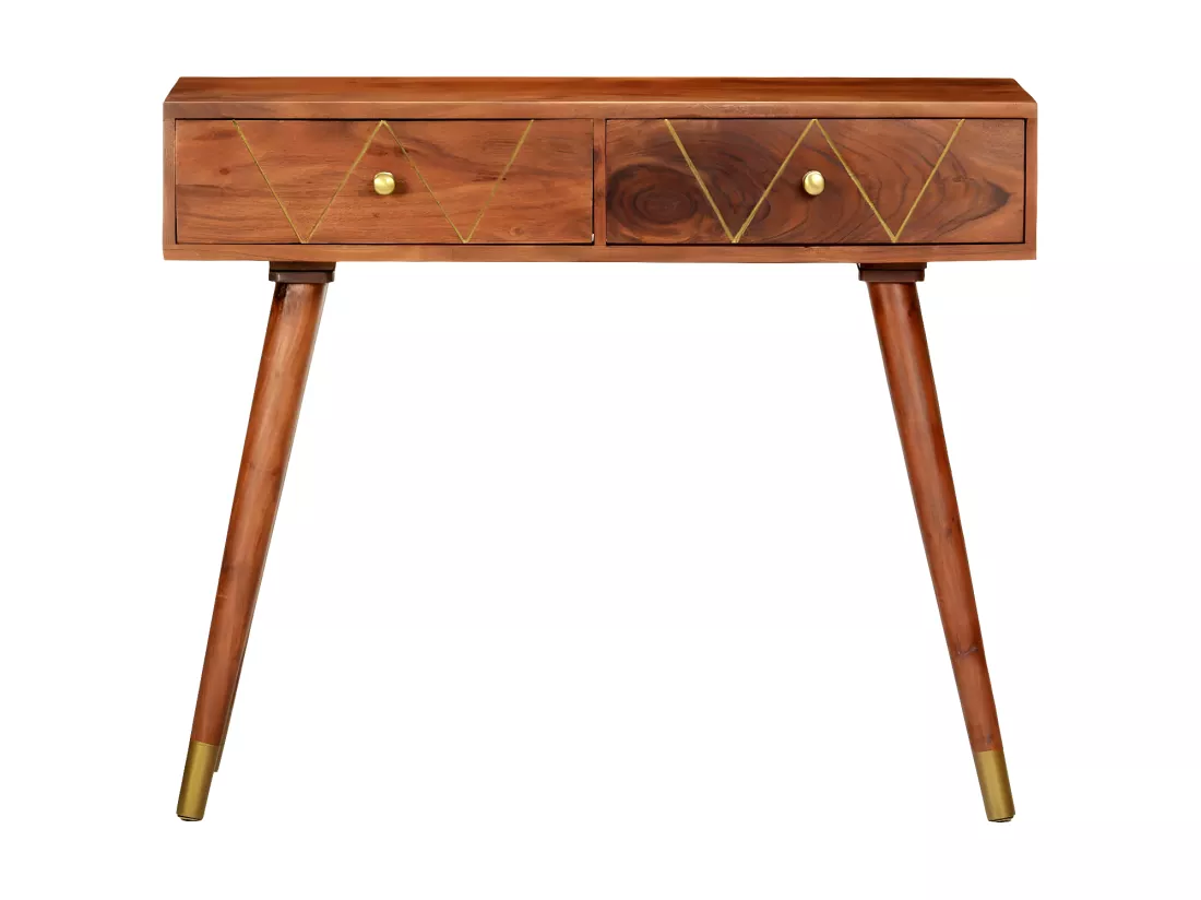 Table console 90x35x76 Bois d'acacia massif 2