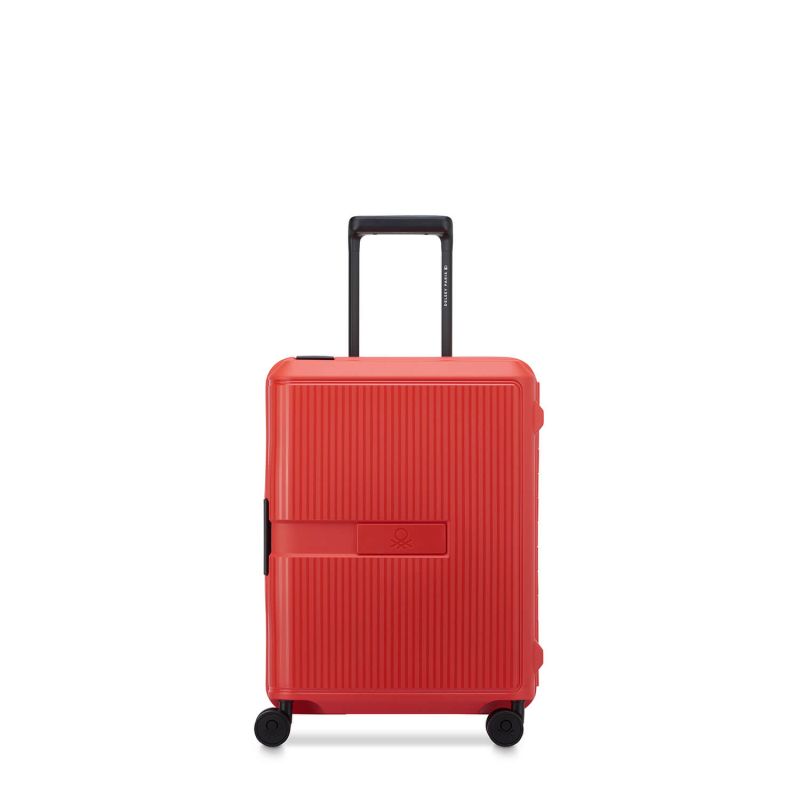 Valise cabine rigide Color Block hard Slim 55 cm Rouge