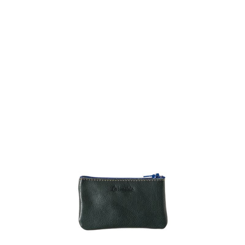 Petit porte-monnaie Emile en cuir UpCyclé Bois vert