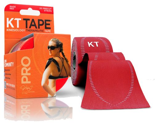 Bande prédécoupée KT TAPE PRO Rouge 20 bandes