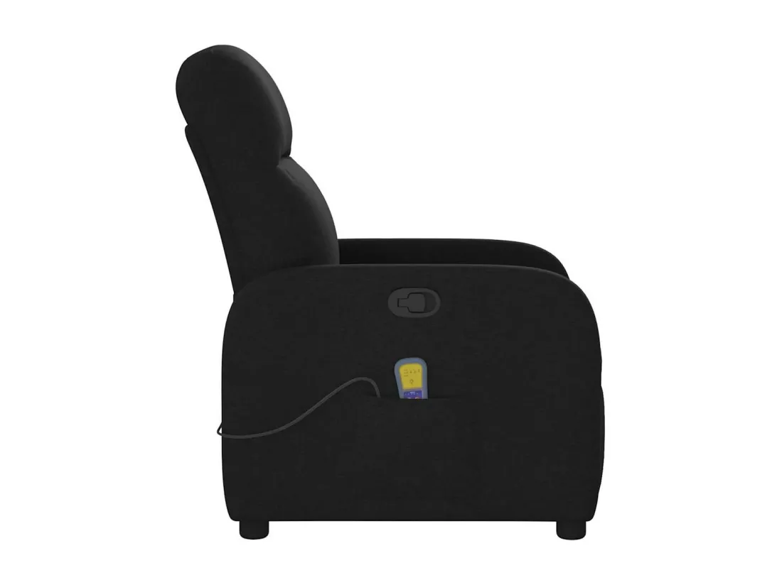 Fauteuil de massage inclinable Noir Tissu