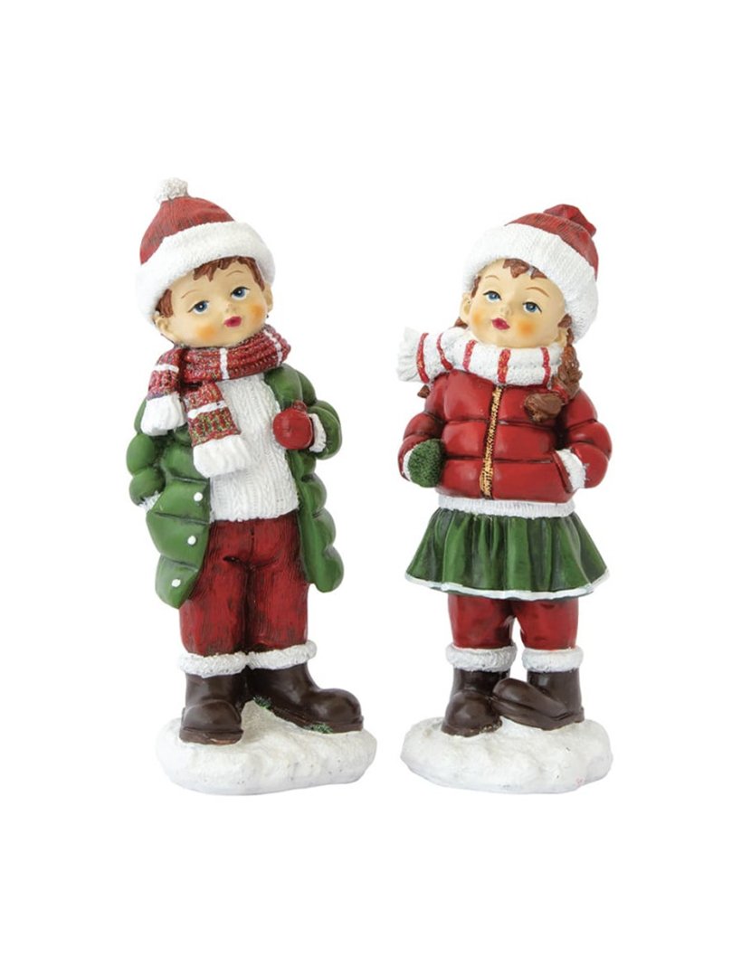 Set of 2 Christmas Decorative Figures