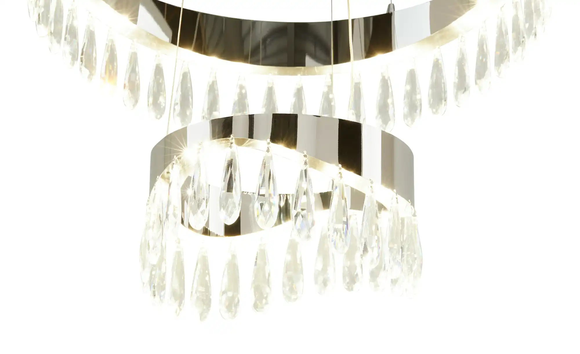 KHG LED-Kristall-Pendelleuchte, chrom