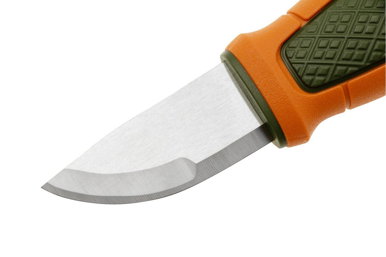 Mora Eldris Hunting 14237 Green Orange, jachtnekmes met schede en riemlus