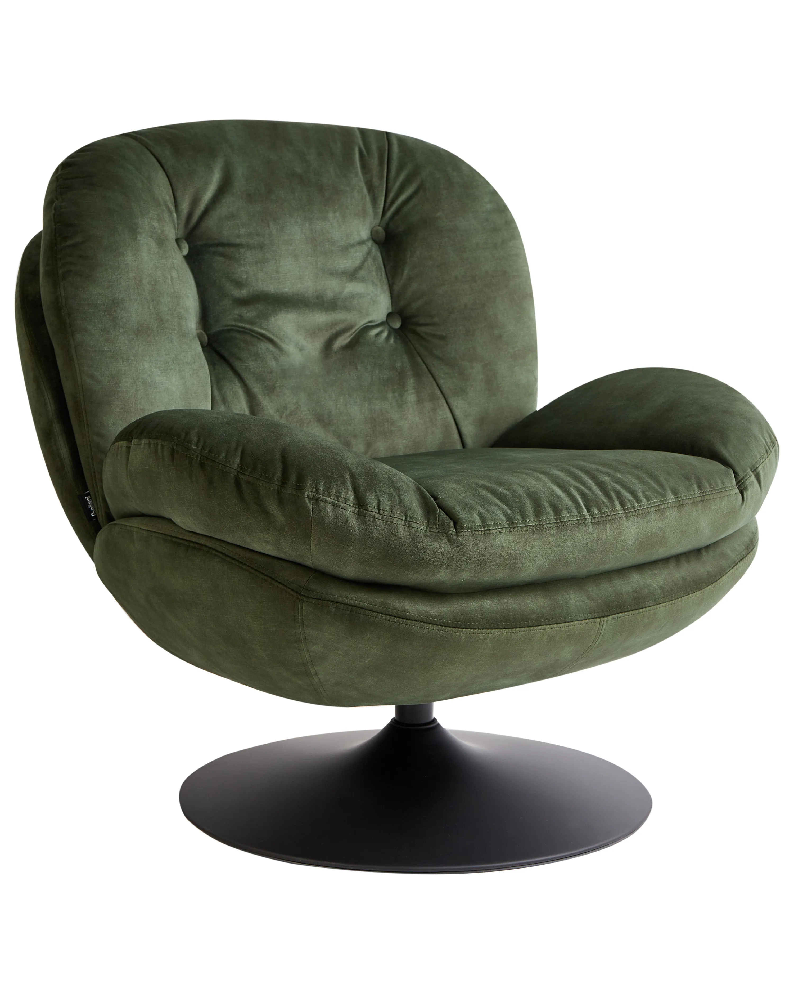 Draaifauteuil NOLVIK Fluweel Donkergroen