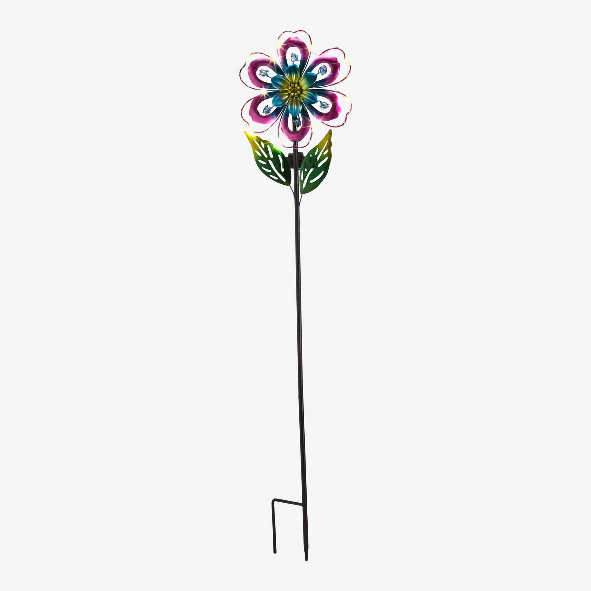 Solarstab mit Metall-Blume, ca. 19x6x90cm