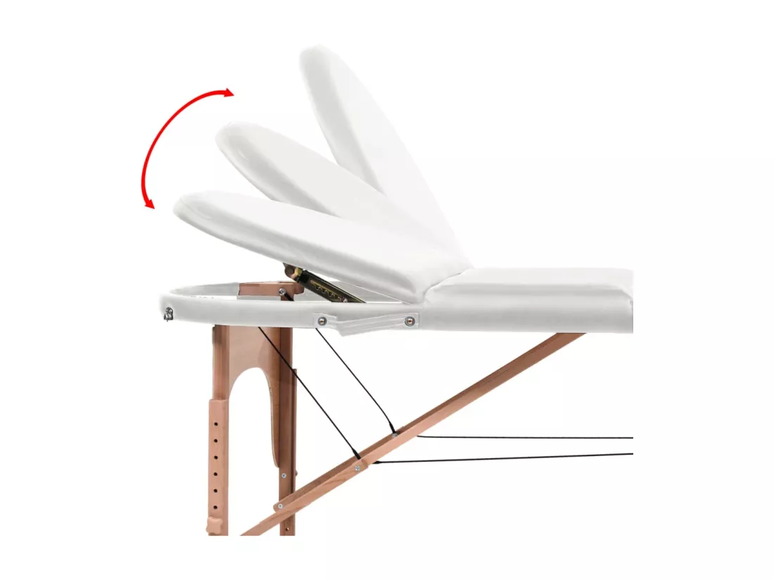Table de massage pliable blanche 194 x 70 x 65 cm 02_0001840