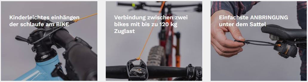 kommit® Zugsystem für Fahrräder und E-Bikes Seilsystem perfekt für Kinder
