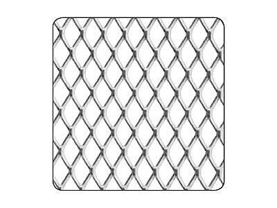 Tôle métal déployé aluminium brut Ep. 0,8 mm Mailles 10 x 5,5 mm, 100 x 50 cm