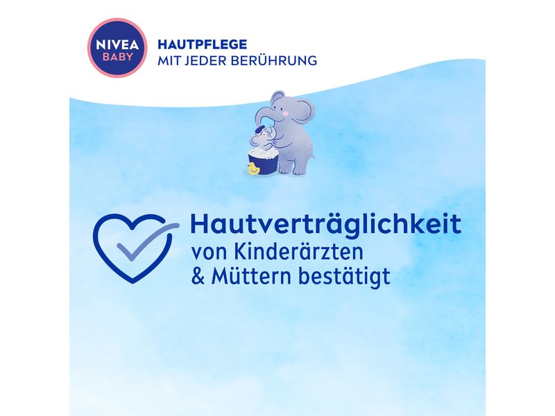 NIVEA BABY Bad & Shampoo Kopf bis Fuss 500 ml Mildes Pflegeshampoo für saubere und samtweiche Haut und Haare