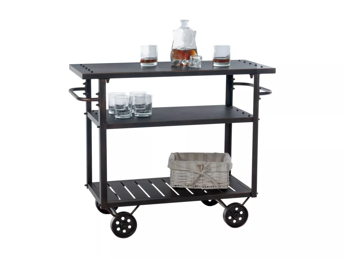 Chariot de service - Métal & Métal - Bronze - Spring