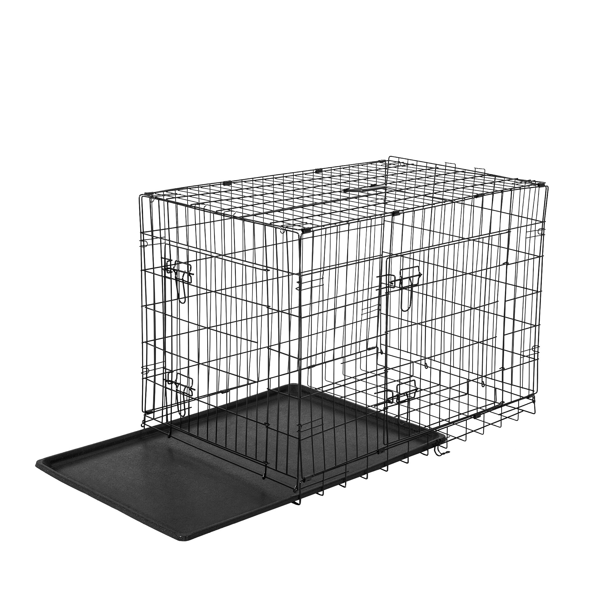 PawHut Transportkäfig für Kleintiere schwarz 76 x 53 x 57 cm (LxBxH)