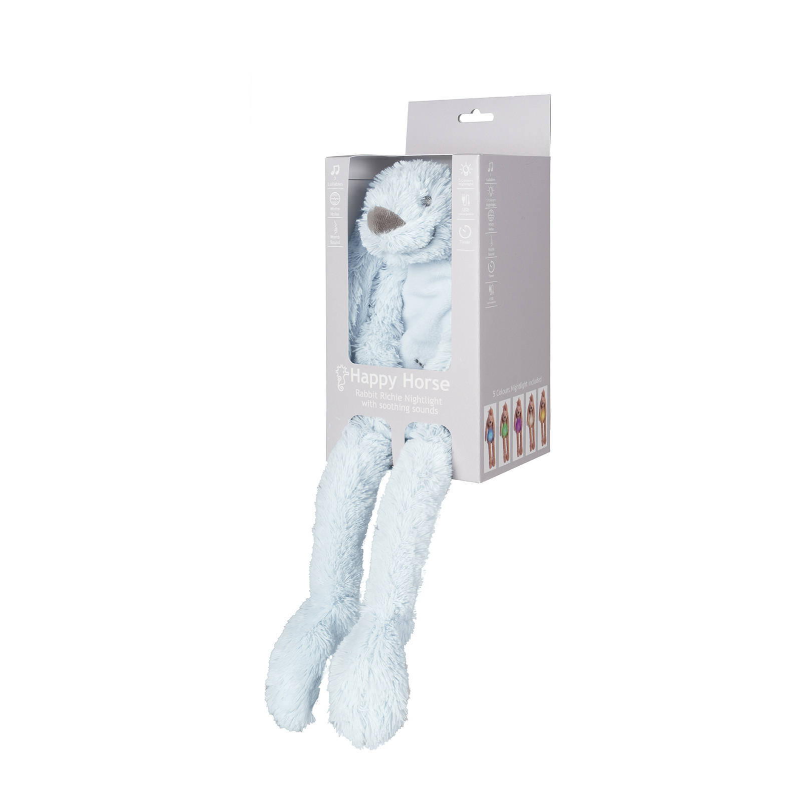 Happy Horse Blue Rabbit Richie Nightlight with soothing sounds