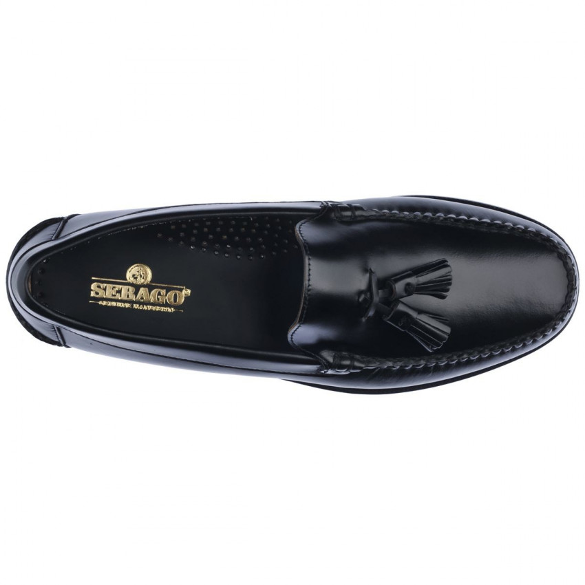 CLASSIC WILL Regular Black MOCASSIN-Mocassin à glands homme en cuir pleine fleur coloris noir