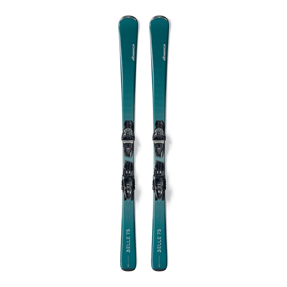 Nordica BELLE 75 - Skis all mountain + Fixatons TP2 COMPACT 10 FDT black/anthracite Femme turquoise/blanc/noir/anthracite