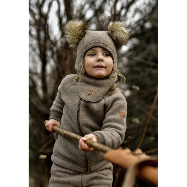 Mikk-Line Wool Fullface w. Pom Pom Melange denver