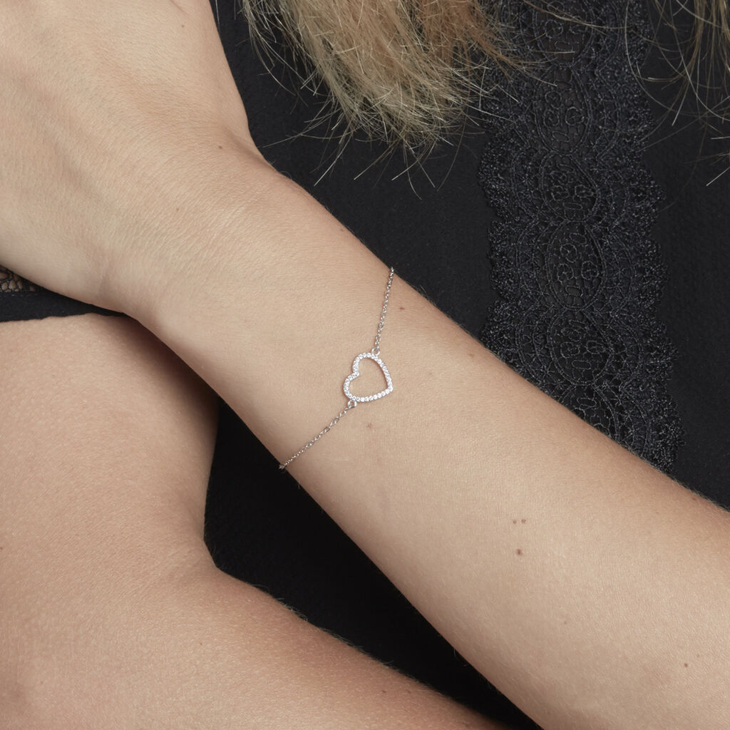 Bracelet Gasparde Argent Blanc Oxyde De Zirconium