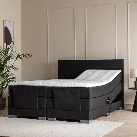 LEEGVERKOOP Boxspringset Julia Elektrisch - Zwart 90 x 210