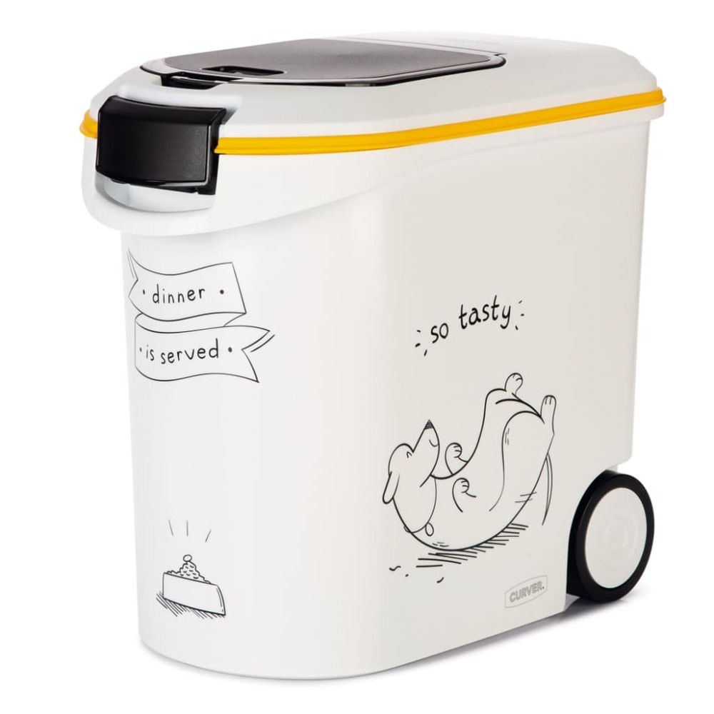 Récipient alimentaire à roulettes dinner is served chiens 15 l