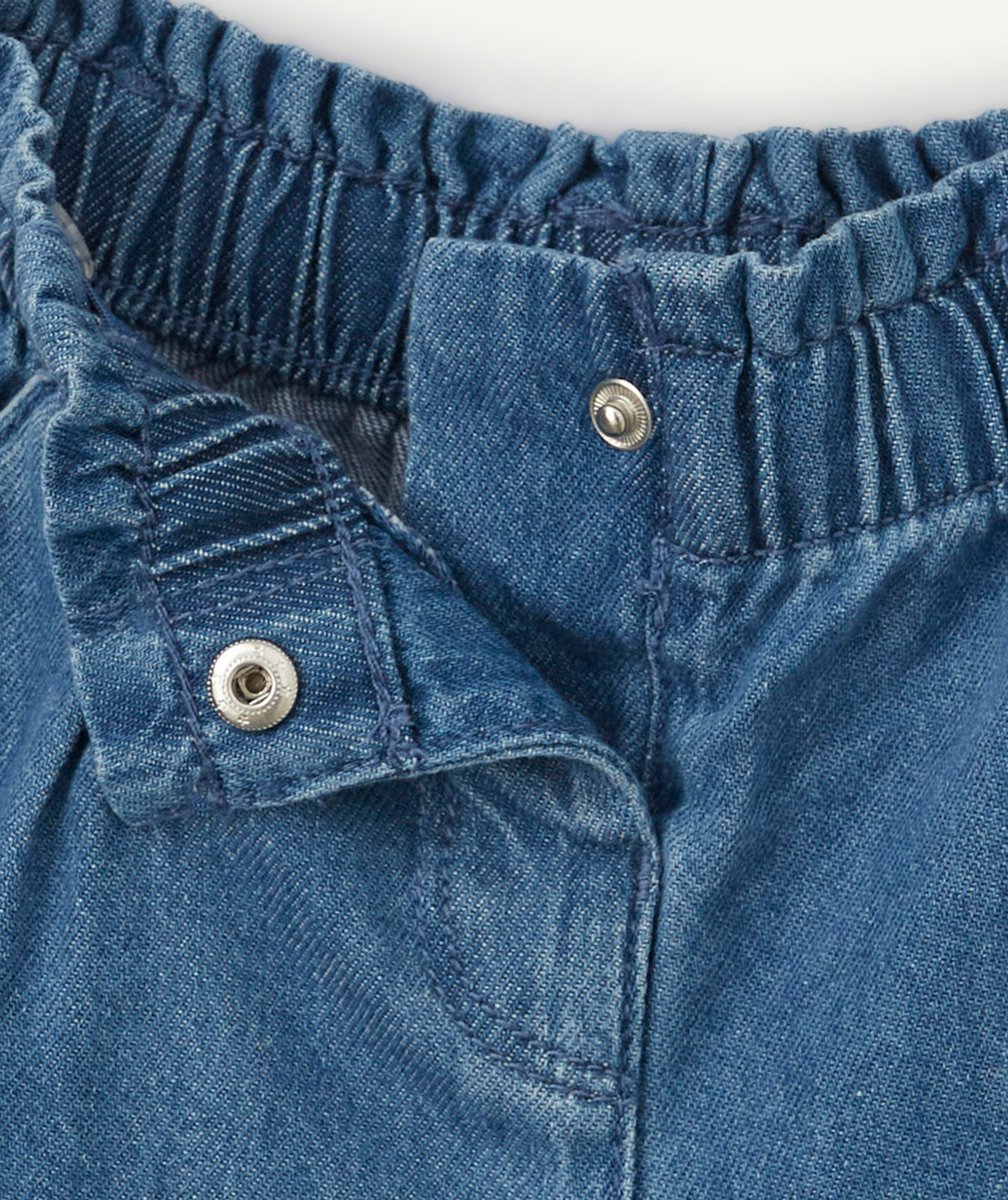 SHORT BÉBÉ FILLE EN DENIM BLEU LESS WATER