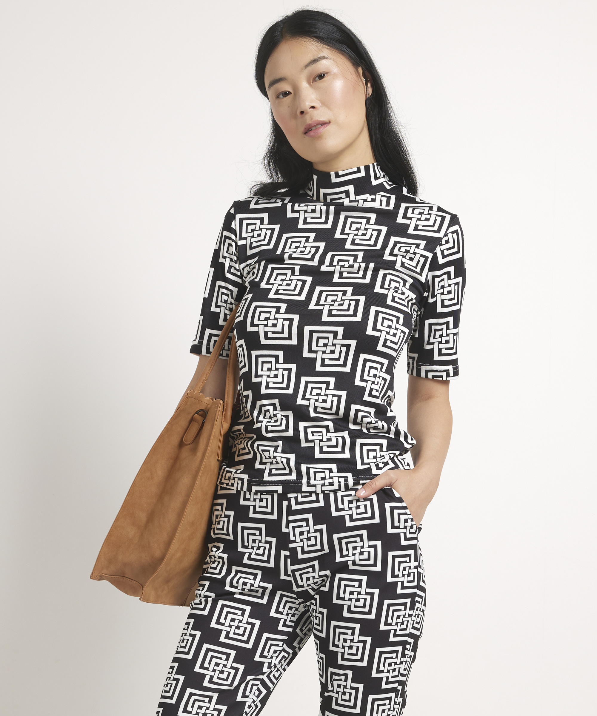 t-shirt met geometrische print