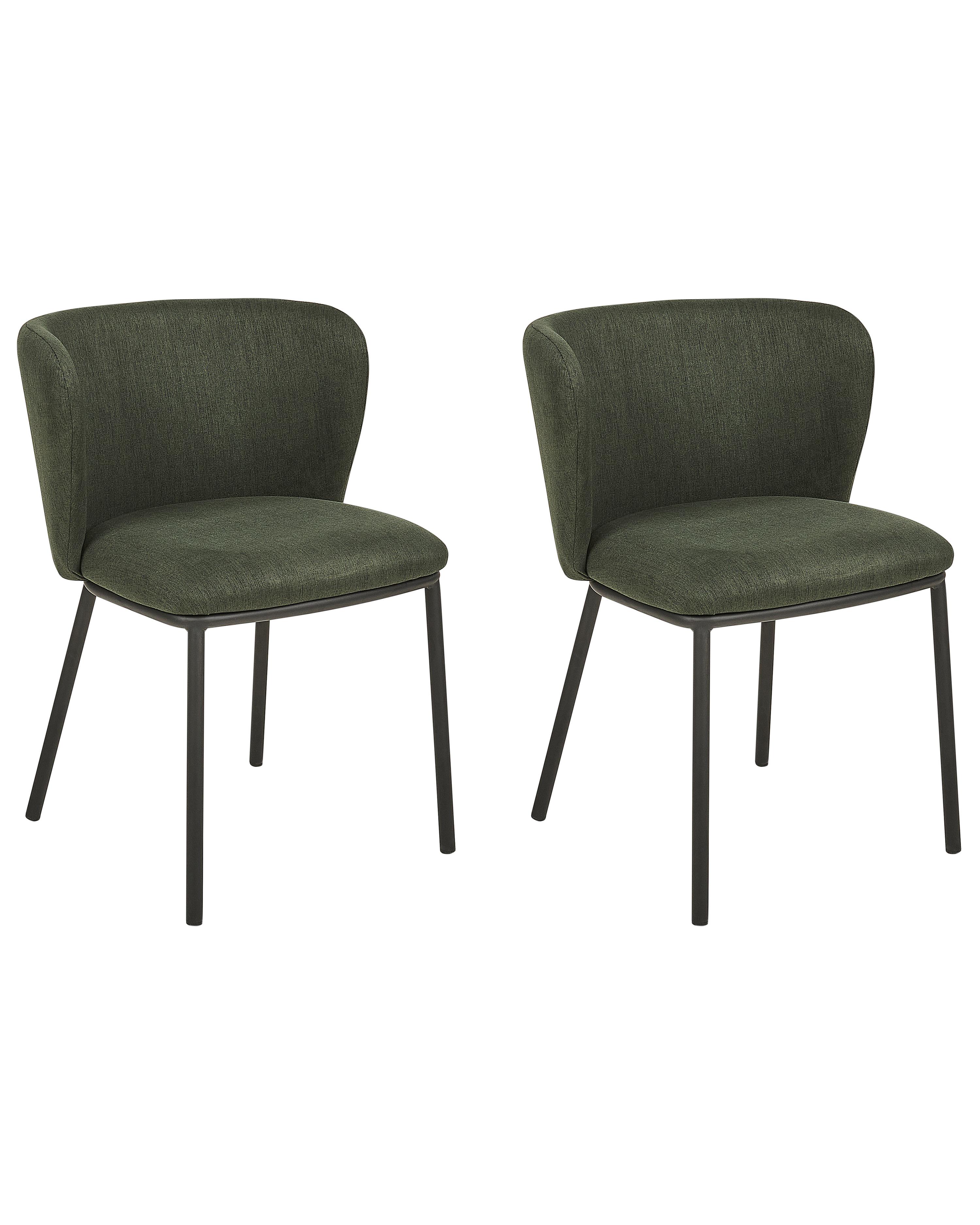 Set van 2 eetkamerstoelen MINA Donkergroen