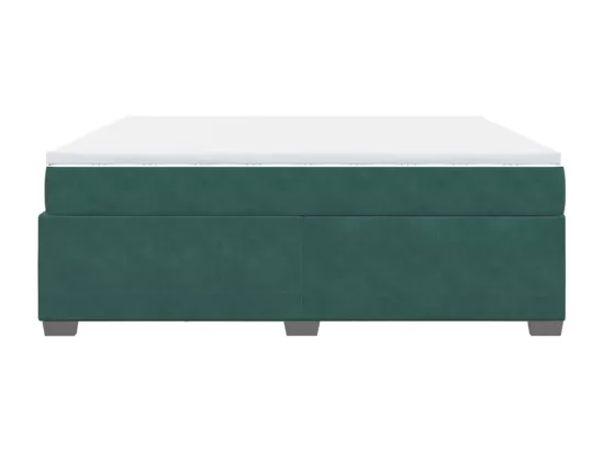 Sommier à lattes de lit et matelas Vert foncé 180x200cm Velours