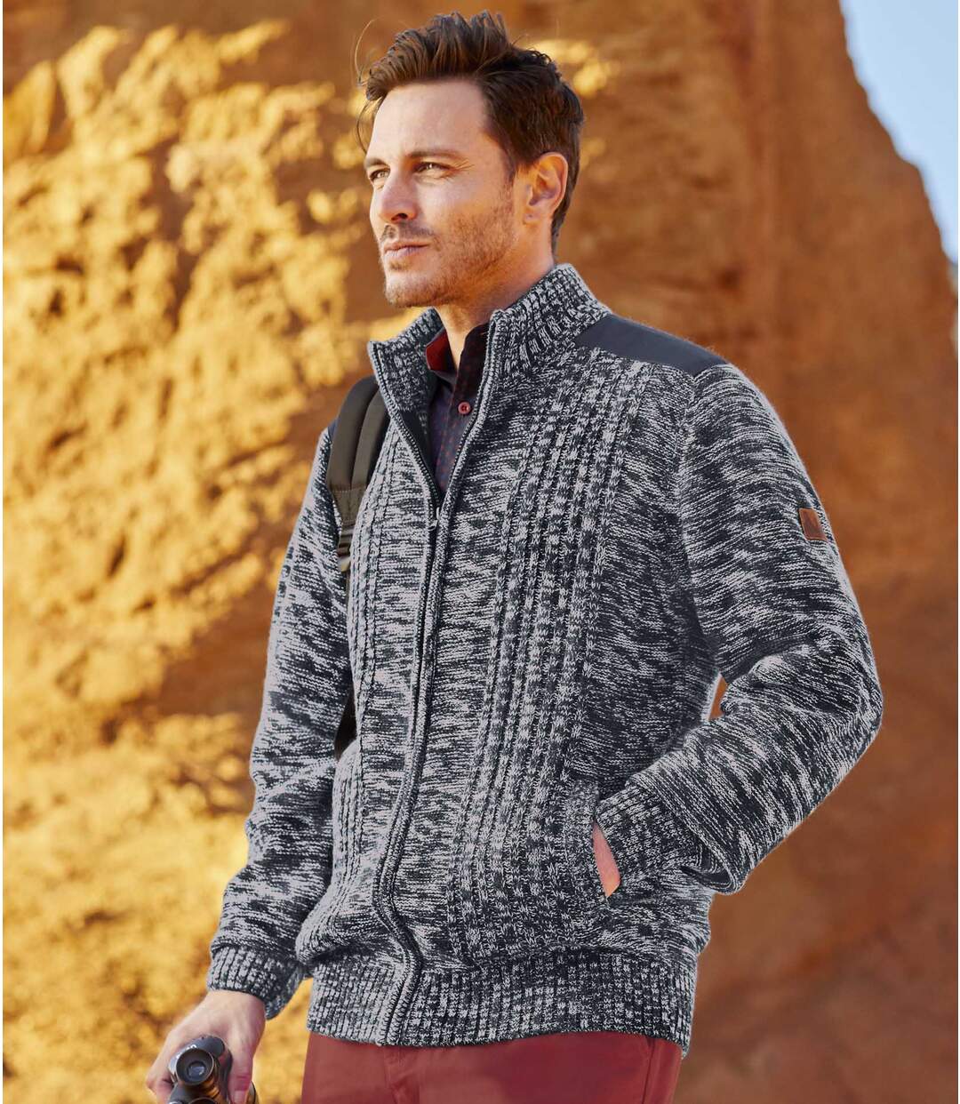 Gilet Tricot Zippé Casual