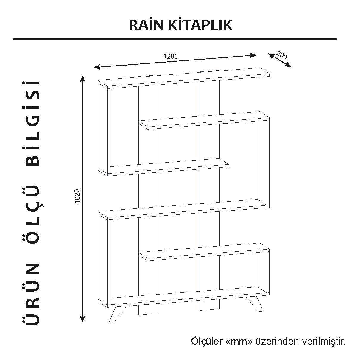 Bücherregal - weiß-holzfarben - 5 Regalfächer - 120 cm breit