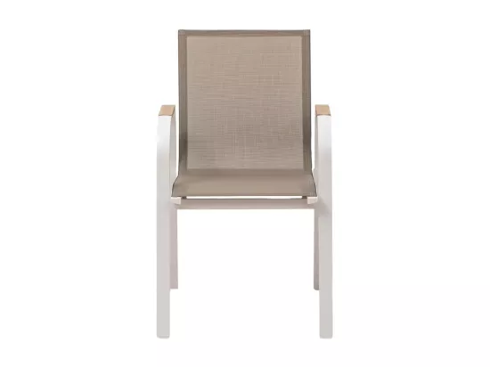 Chaise de jardin taupe en aluminium Ayden (lot de 2)