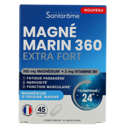Santarome Magnésium Marin 360mg - Fatigue passagère, nervosité