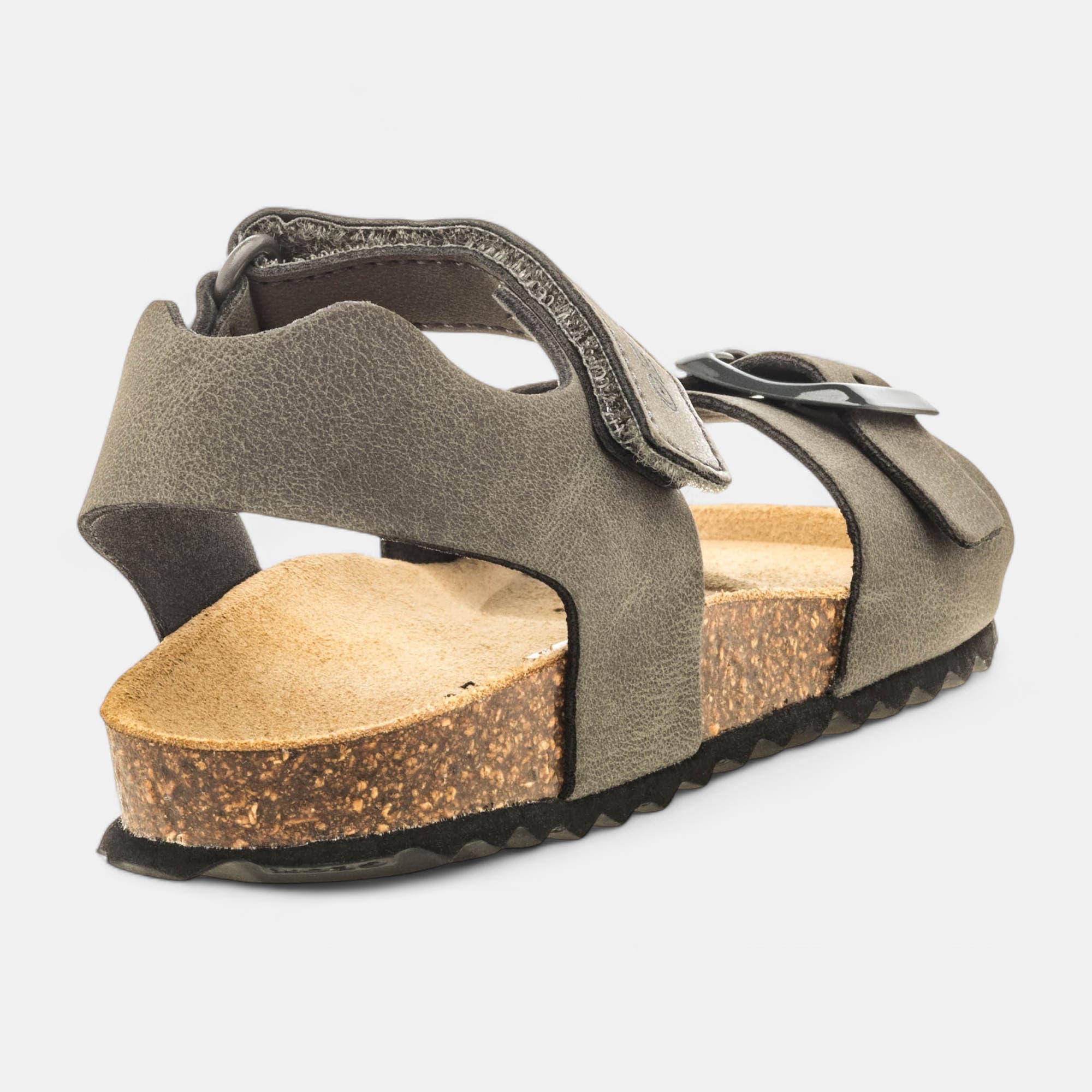 Mules semelle liège Garçon gris