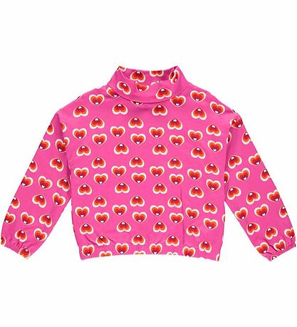 Freds WoRød Sweatshirt - Heart - Fuchsia
