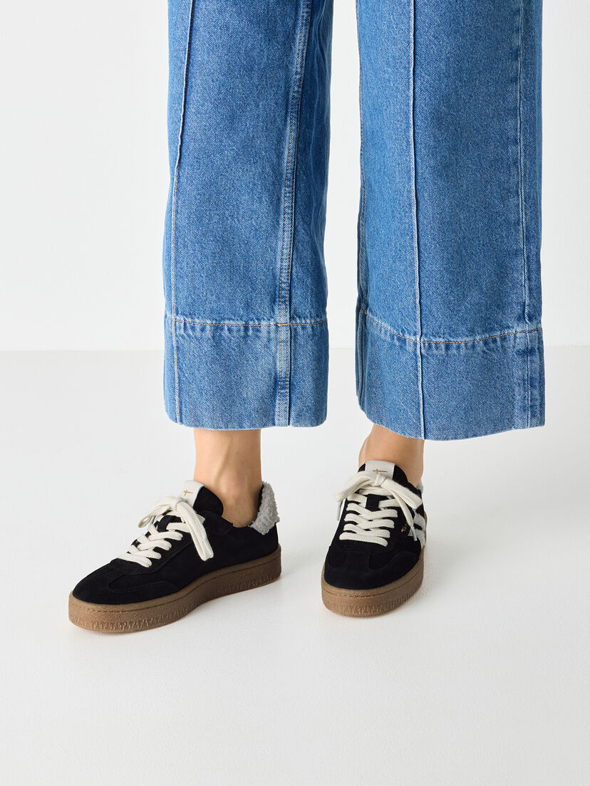 Leren Sneaker - zwart